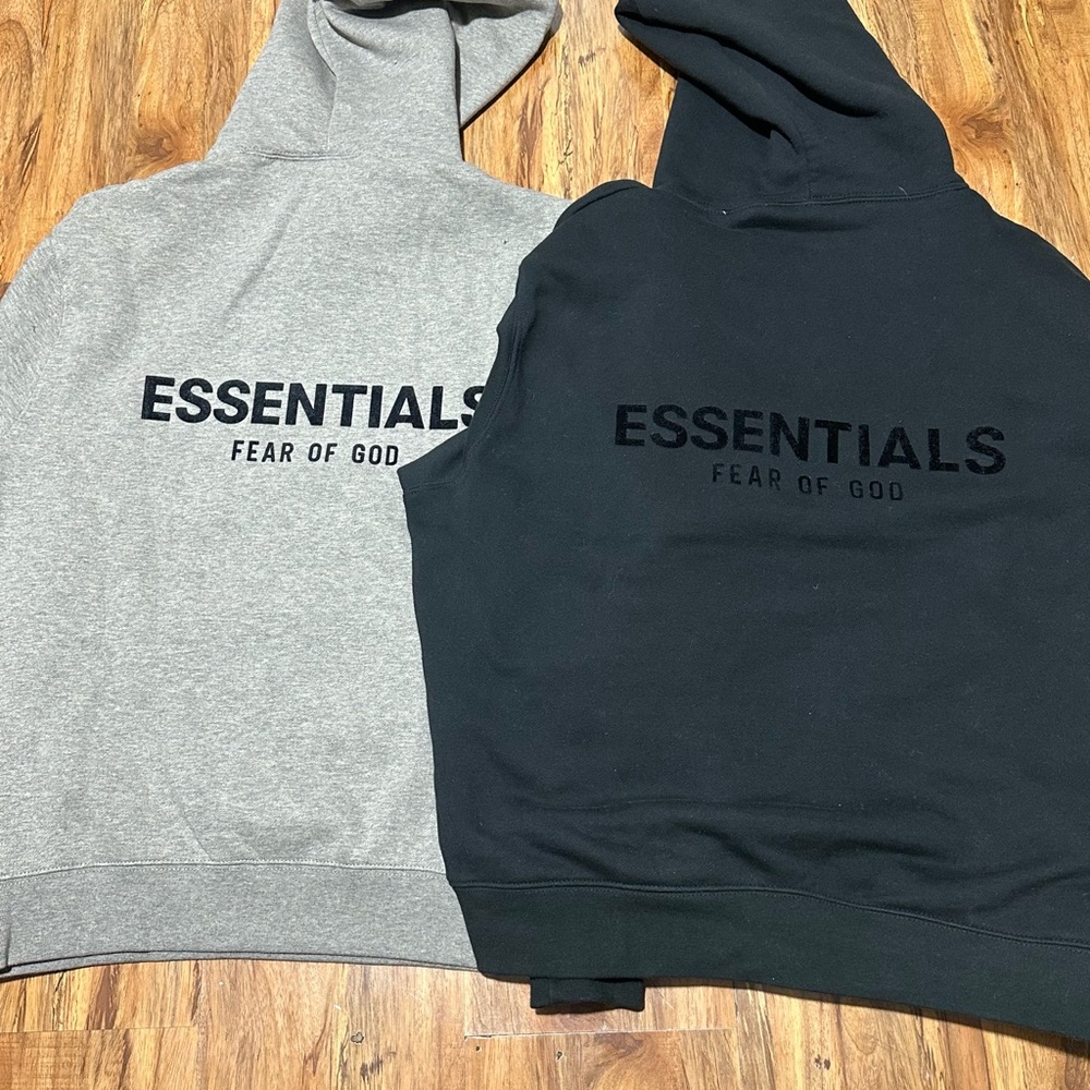 Essentials Black and Gray Hoodies